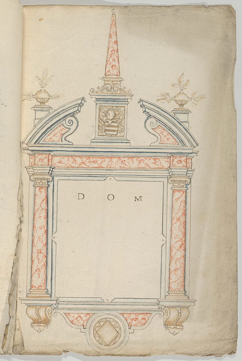 Studio - Album con disegni e stampe di tombe ed epitaffi 4, Metrololitam Museum
